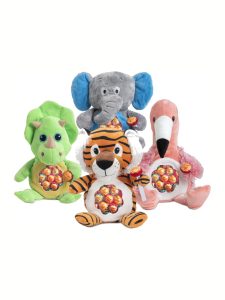 16 fruit flavoured Chupa Chups lollipops in a fun reusable back pack.