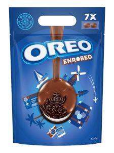 Cookie filled with milk creme and covered in chocolate