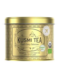 Bergamot flavored black tea in tin