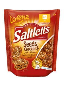 Saltletts seeds cracker with chia, flax and sesame seeds