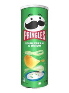 Pringles chips with sour creme and onion flavor