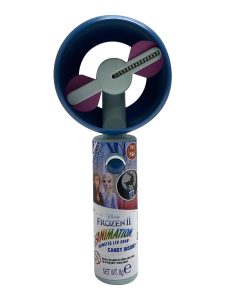 Frozen fanimation with fruit flavoured pressed dextrose candy