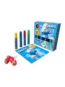 Chupa Chups set with 4 strawberry lollies, 4 marker pens and 1 colouring book - Hello Kitty