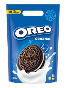 Classic Oreos packed in bags with 2 cookies each