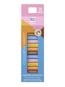 Ritter Sport pink tower with mini chocolate bars