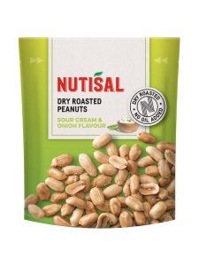 Nutisal dry roasted penauts with sour cream and onion flavour