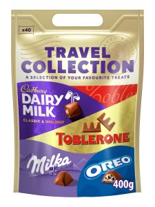 Travel Collection mixed chocolate miniatures from Cadbury, Toblerone, Milka and Oreo