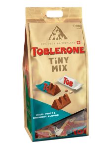 Toblerone Tiny mix of milk, dark and crunchy almonds chocolates with honey and almond nougat