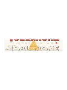 Toblerone white chocolate bar with honey and almond nougat