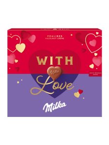 Milka Alpine milk chocolate pralines with hazelnut creme filling