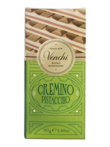 Venchi white and milk chocolate bar with pistachio paste