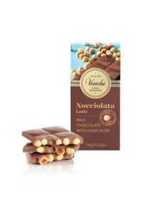 Venchi milk chocolate bar with whole hazelnuts