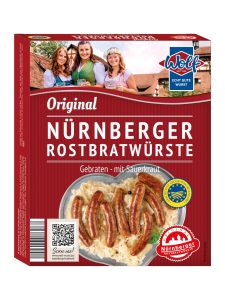 WOLF Orig. Nürnberger Rost- bratwurst mit Sauerkraut
