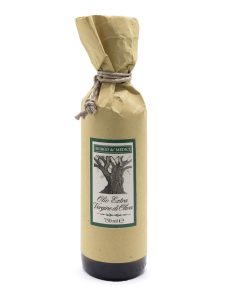 extra virgin olive oil in "old style" yellow paper