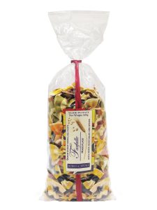 Mixed farfalle pasta flags