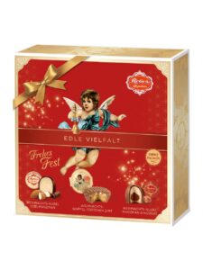 Reber Christmas wafer tartlet and Christimas ball pralines in a gift box
