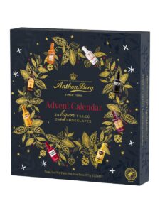 Anthon Berg Advent calendar with dark chocolates filled with liqueur