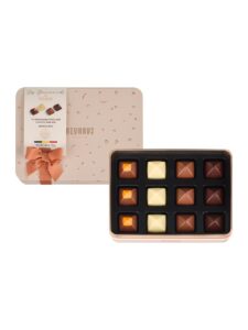 Neuhaus pralines in a metal tin
