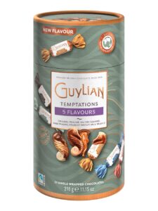 Guylian individually wrapped assortment of pralines in a tube