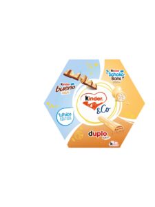 Kinder white chocolate mix with Kinder Bueno White, Kinder Schoko-Bons White, and Duplo White
