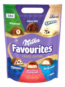 Milka assorted chocolates in various flavors