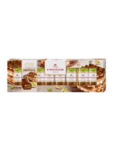 Niederegger milk chocolates with amaretto-coffee-marzipan filling and pistachios