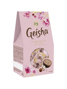Geisha milk chocolates with hazelnut nougat filling