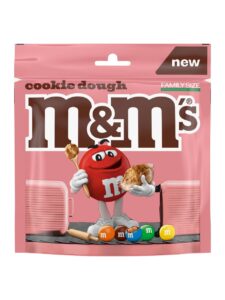 M&M's cookie dough in milk chocolate with sugar coating in a pouch