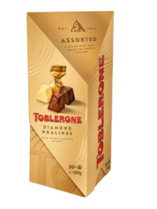 Toblerone assorted filled chocolates containing honey almond nougat pieces