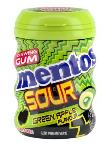 Mentos sour green apple flavoured chewing gums
