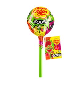 Chupa Chups Mega Chups sour lollipops with the flavours of strawberry, apple and lemon
