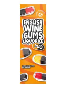 Cloetta wine gums with fruit and licorice flavor in a box