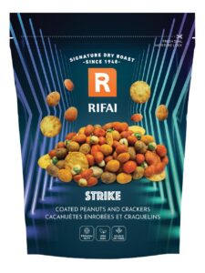 Rifai mix of roasted and fried coated peanuts and crackers in a bag