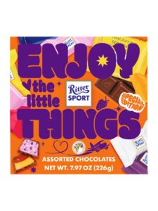 Ritter Sport chocolate cubes and mini tablets in a box
