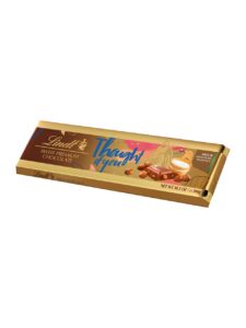 Lindt chocolate bar with whole hazelnuts in personalized packaging with messages
