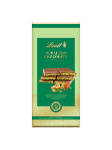 Lindt Dubai Style milk chocolate bar filled with pistachio paste and kadayif