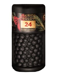 Lakrids by Bülow advent calendar with mixed liquorice with chocolate in a jar-shaped box