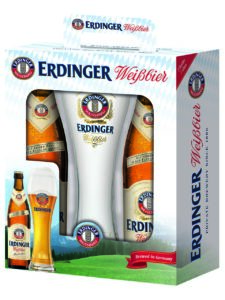 Erdinger Set 2+1   2 bottles 50 cl ERDINGER Weissbier  + 1 Exclusiv-Glas