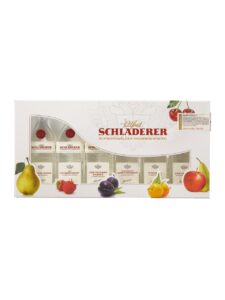 Schladerer Miniaturbox (Zwetschgenwasser, Kirschwasser, Mirabellengeist, Himbeergeist, William's Birne, Obstwasser) 6x0,03Ltr.