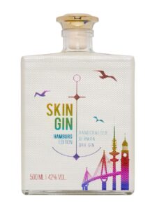 Skin Gin, Handrafted German Dry Gin, Hamburg Rainbow Edition
