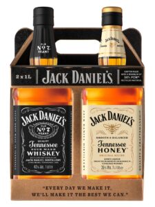 Jack Daniel's Black Label and Jack Daniel's Honey Twinpack, Jack Daniel's Honey 35% 1L (GH 1090994), Jack Daniels Black 40% 1L (GH 1658808)