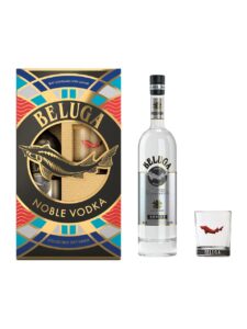 Beluga Noble Vodka, gift pack with glas