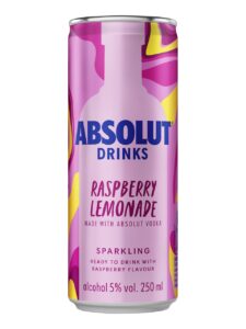Absolut Raspberry Lemonade 5% 0.25L in cans