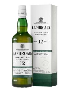 Laphroaig 12 Year Old Islay Single Malt Scotch Whisky gift pack