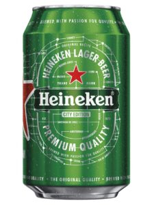 Heineken beer in tins